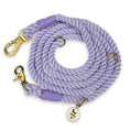 Load image into Gallery viewer, Wolfdoge 7.5 Ft Hands-Fee Rope Leash | 100% Cotton Braided Rope Dog Lead | Lilac