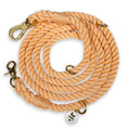Load image into Gallery viewer, Wolfdoge 7.5 Ft Hands-Fee Rope Leash | 100% Cotton Braided Rope Dog Lead | Peach