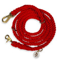 Load image into Gallery viewer, Wolfdoge 7.5 Ft Hands-Fee Rope Leash | 100% Cotton Braided Rope Dog Lead | Scarlet