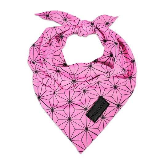 Asanoha Pink Cooling Dog Bandana