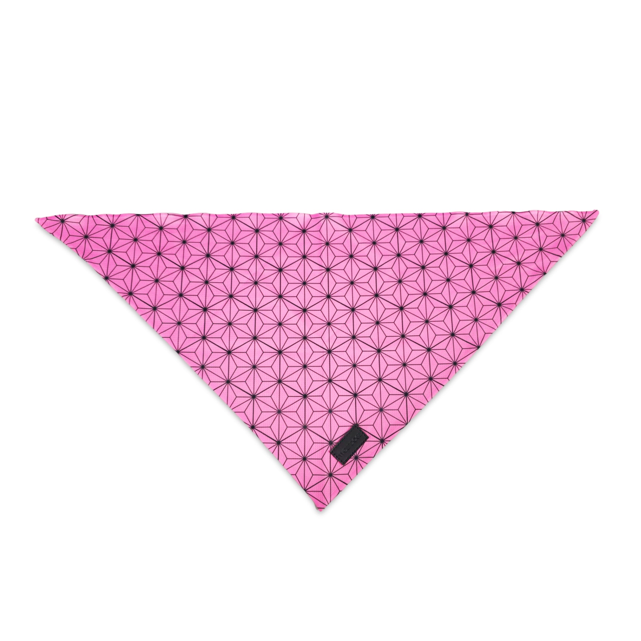 Asanoha Pink Cooling Dog Bandana