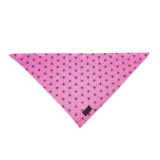 Asanoha Pink Cooling Dog Bandana
