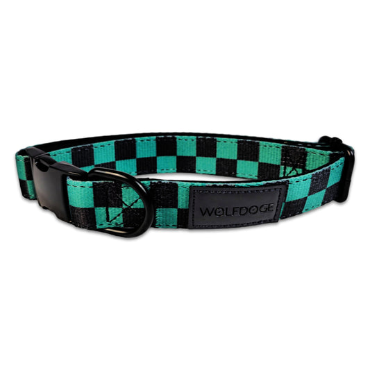 Ichimatsu Checker Padded Dog Collar