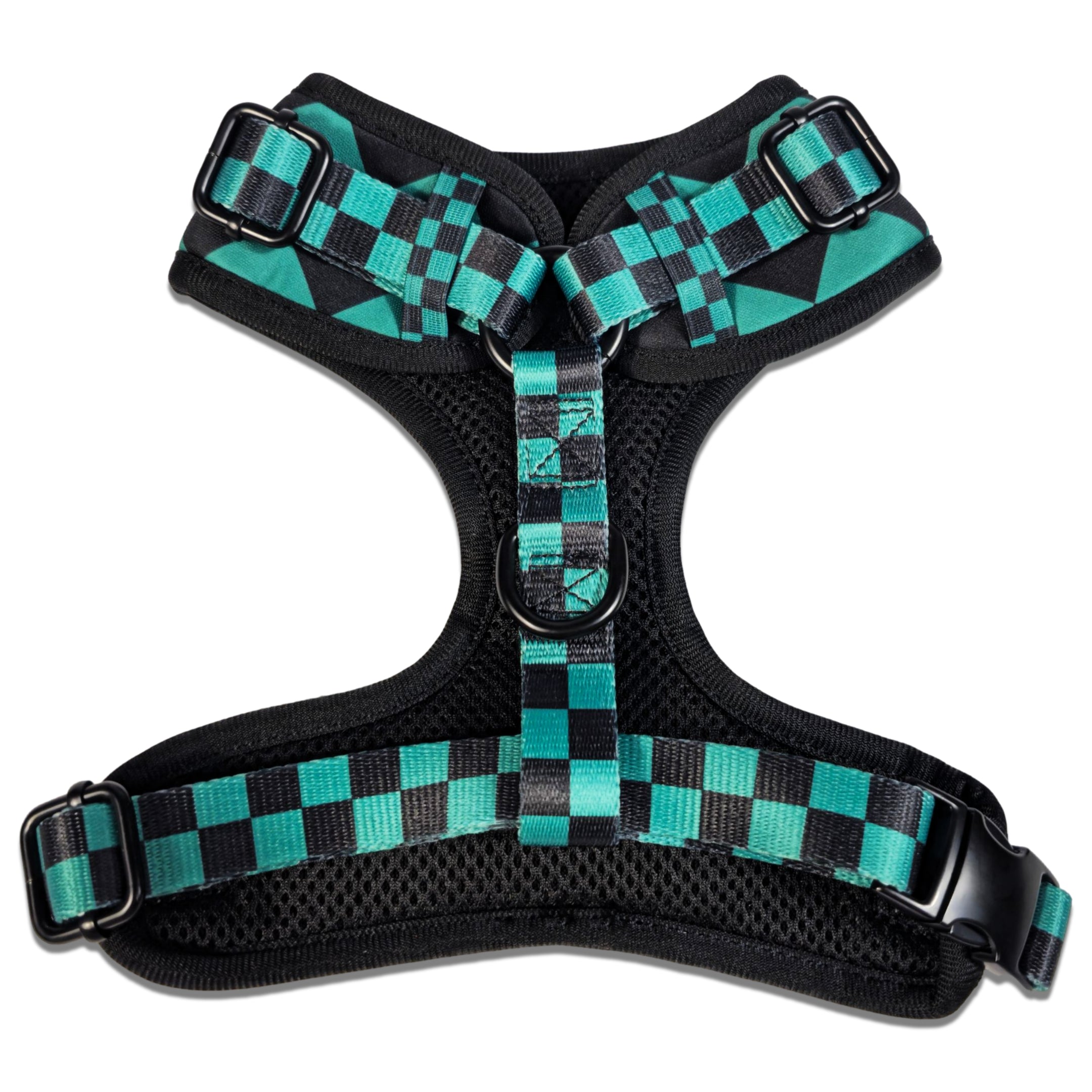 Ichimatsu Checker No-Pull Dog Harness (Back)