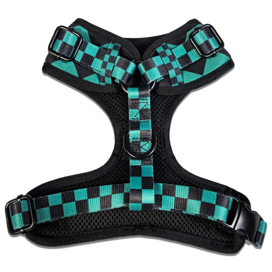 Ichimatsu Checker No-Pull Dog Harness (Back)