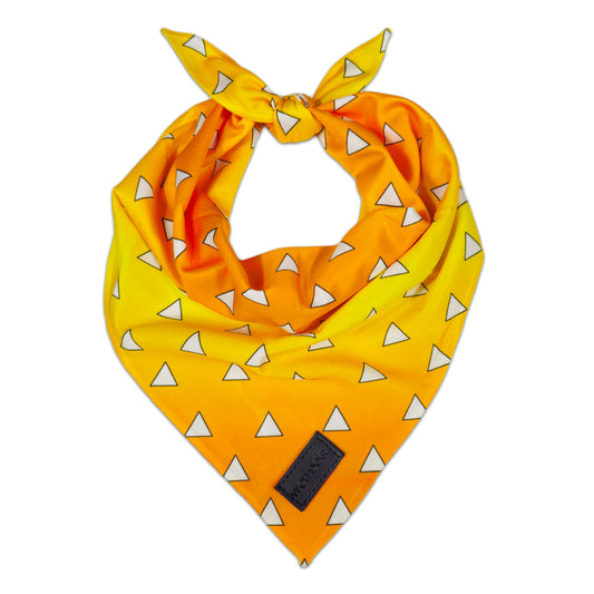Urokomon Cooling Bandana | Dog Bandana | Japanese Anime Pet Bandana | Orange & Yellow Triangle Pattern
