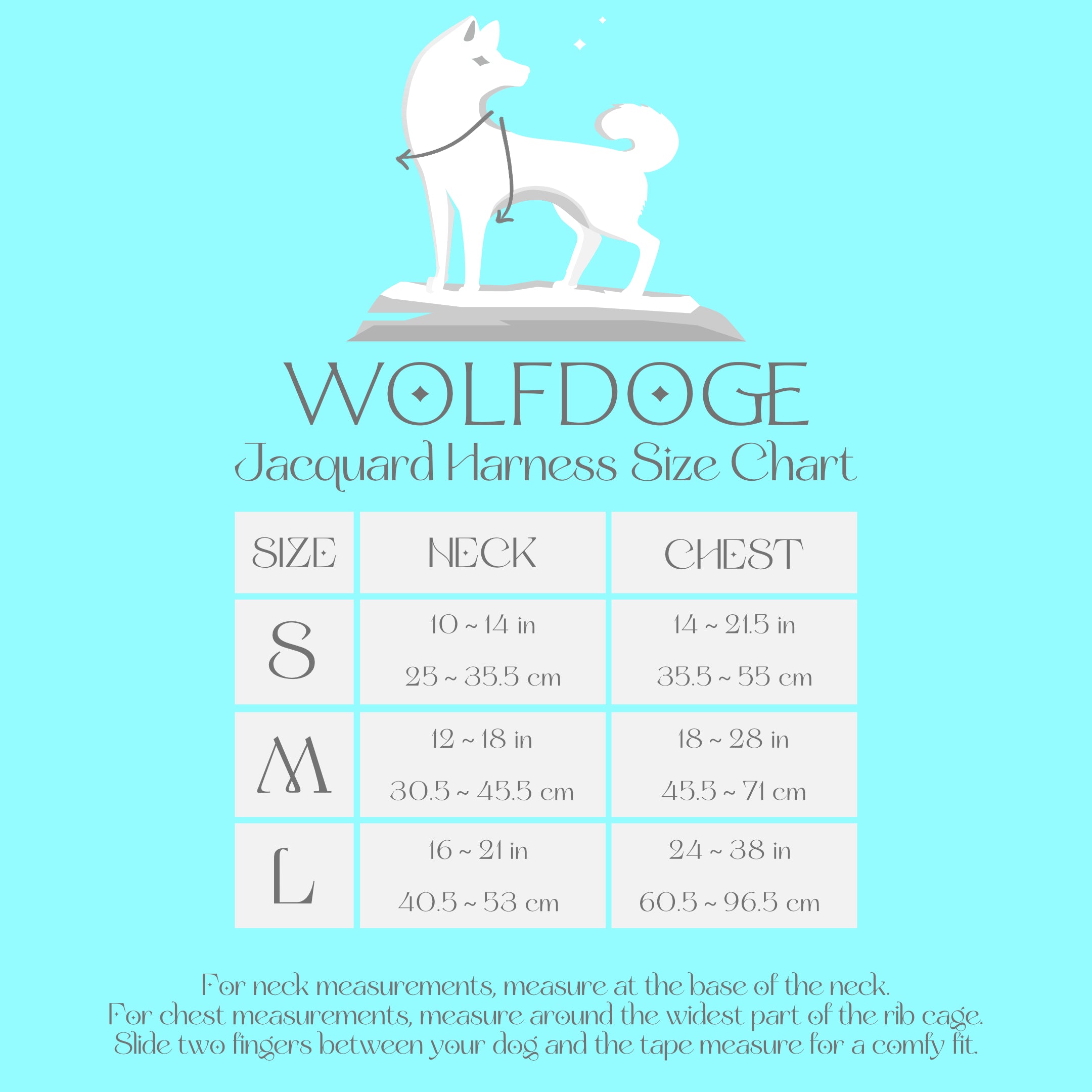 Jacquard Harness Size Chart