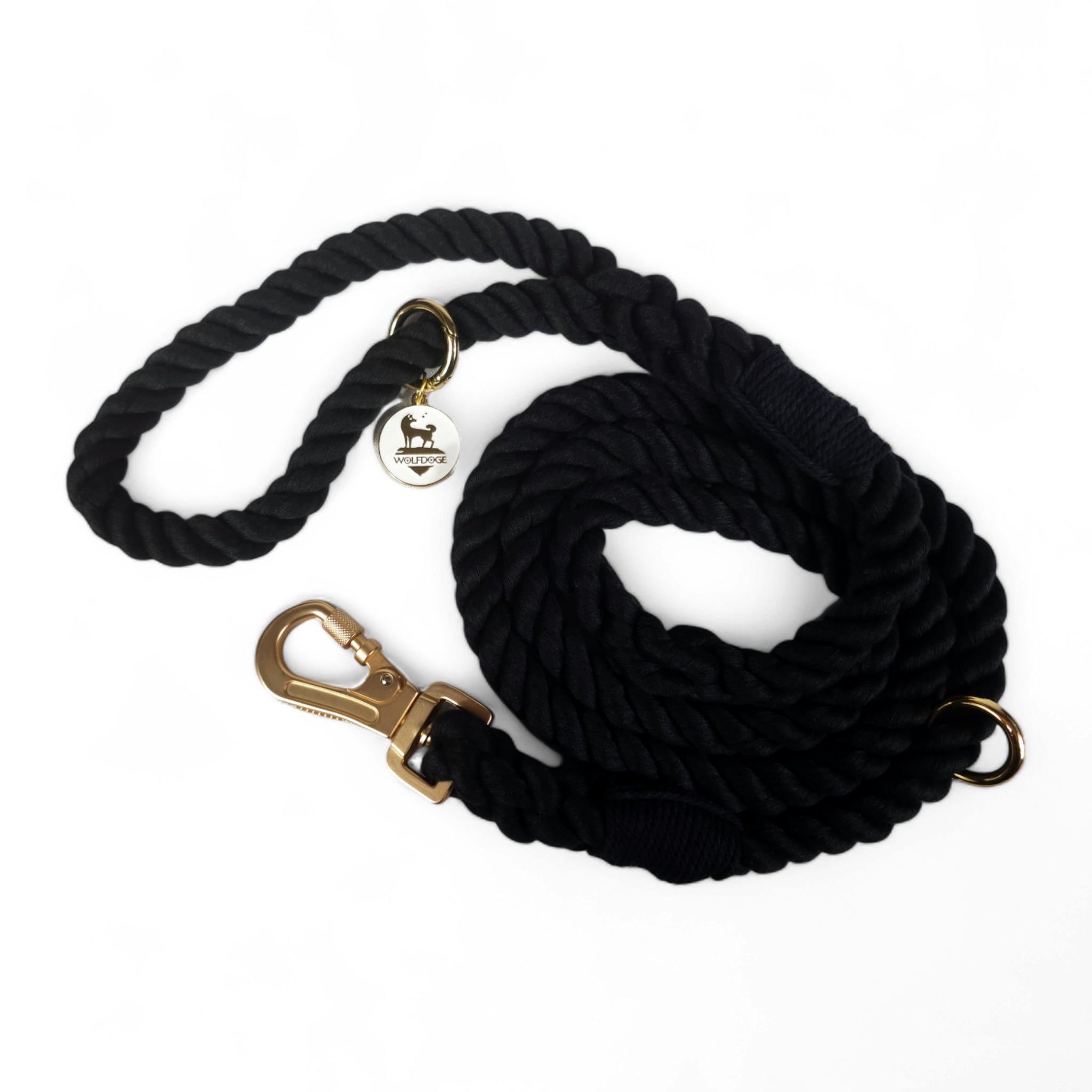 Wolfdoge Rope Leash Black