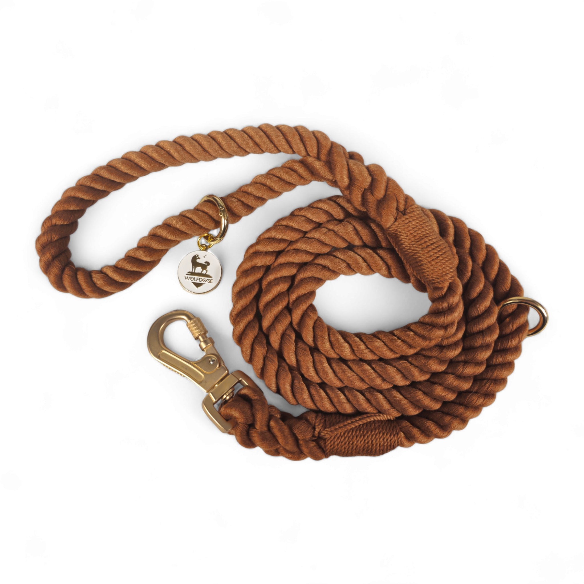 Wolfdoge Rope Leash  Cinnamon