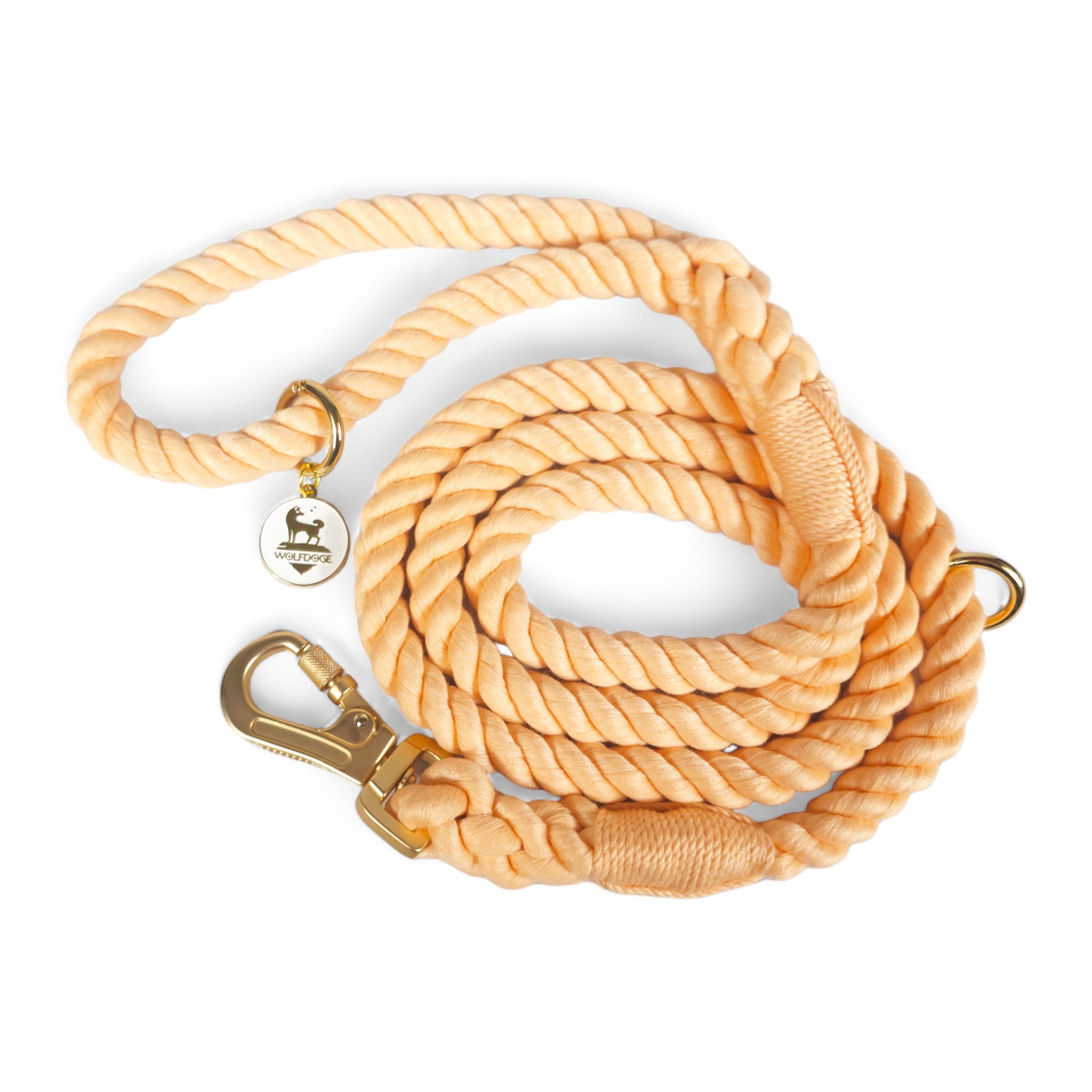 Wolfdoge Rope Leash Peach