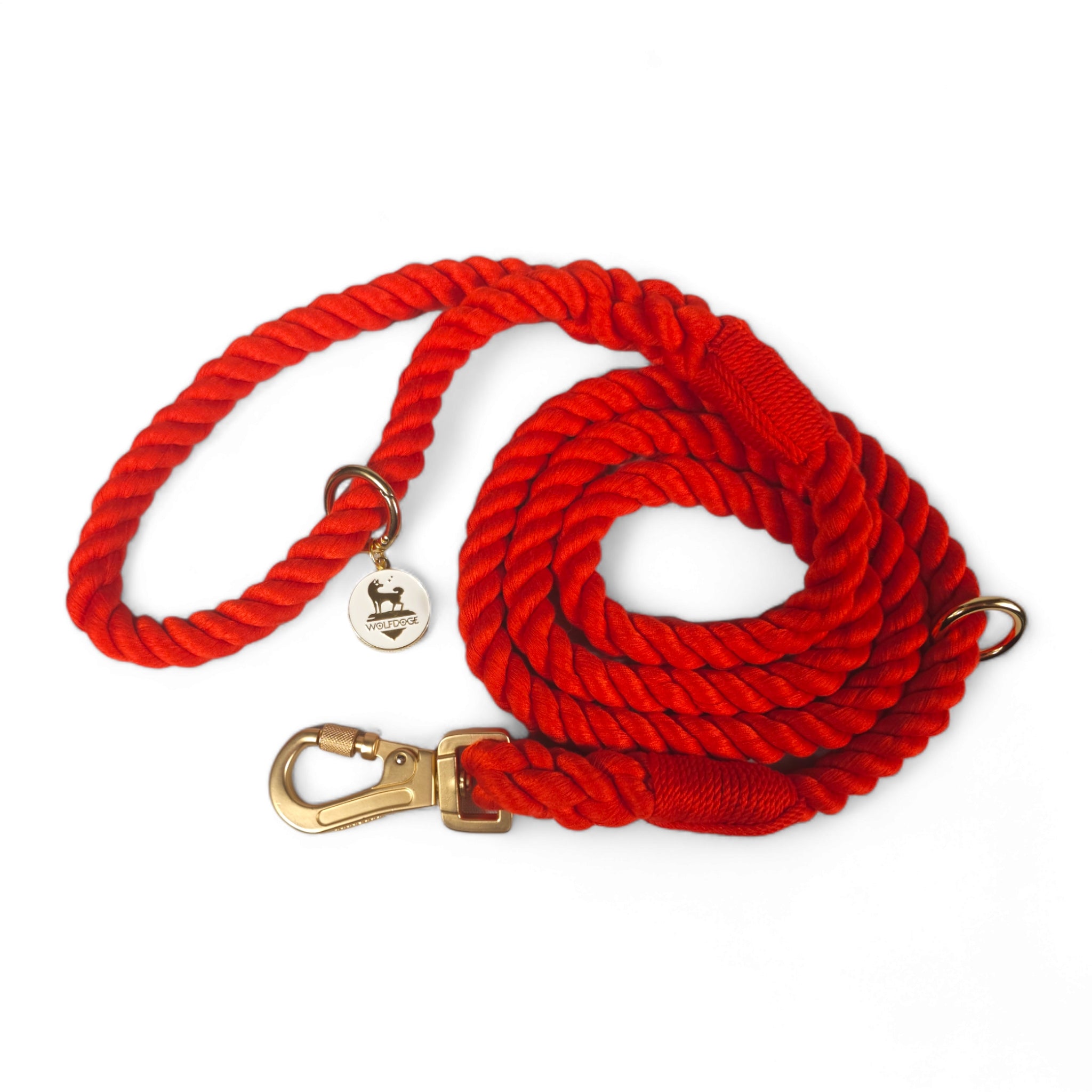 Wolfdoge Rope Leash  Scarlet