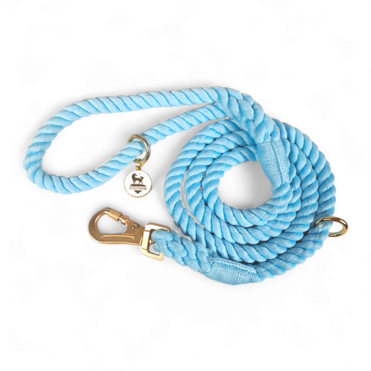 Wolfdoge Rope Leash  Sky Blue