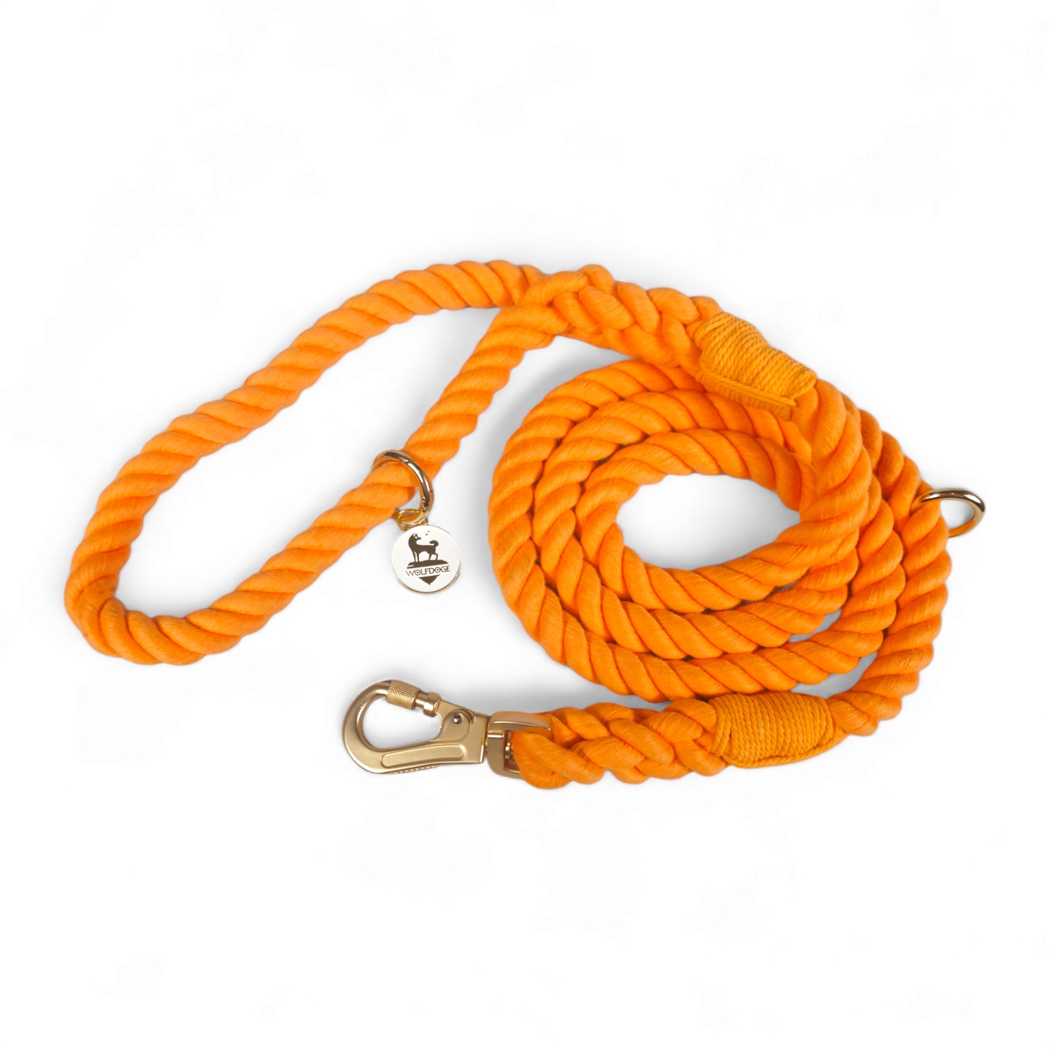 Wolfdoge Rope Leash Tangerine