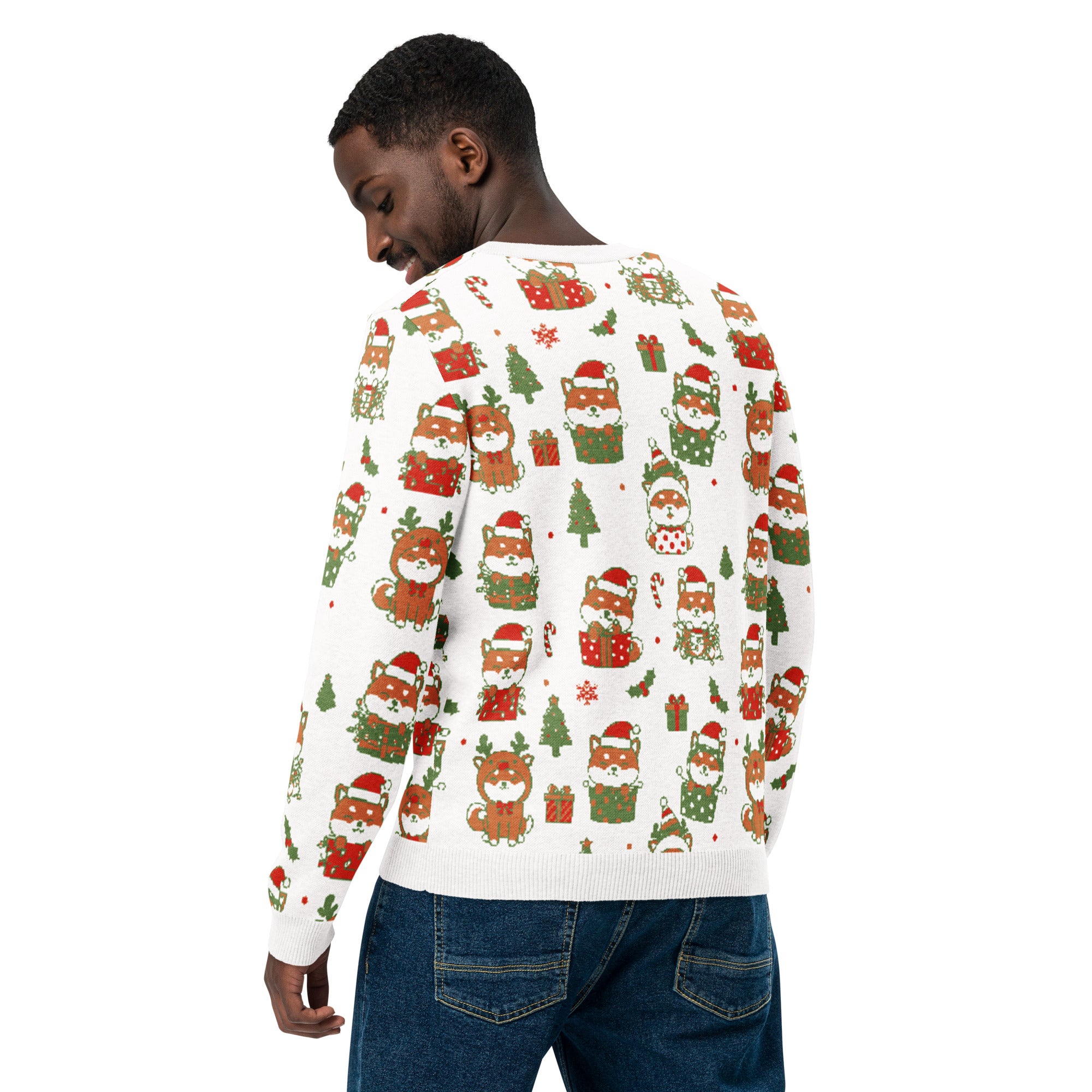 Shiba Inu Christmas Sweater | Matching Dog & Owner Ugly Holiday Sweater | Back