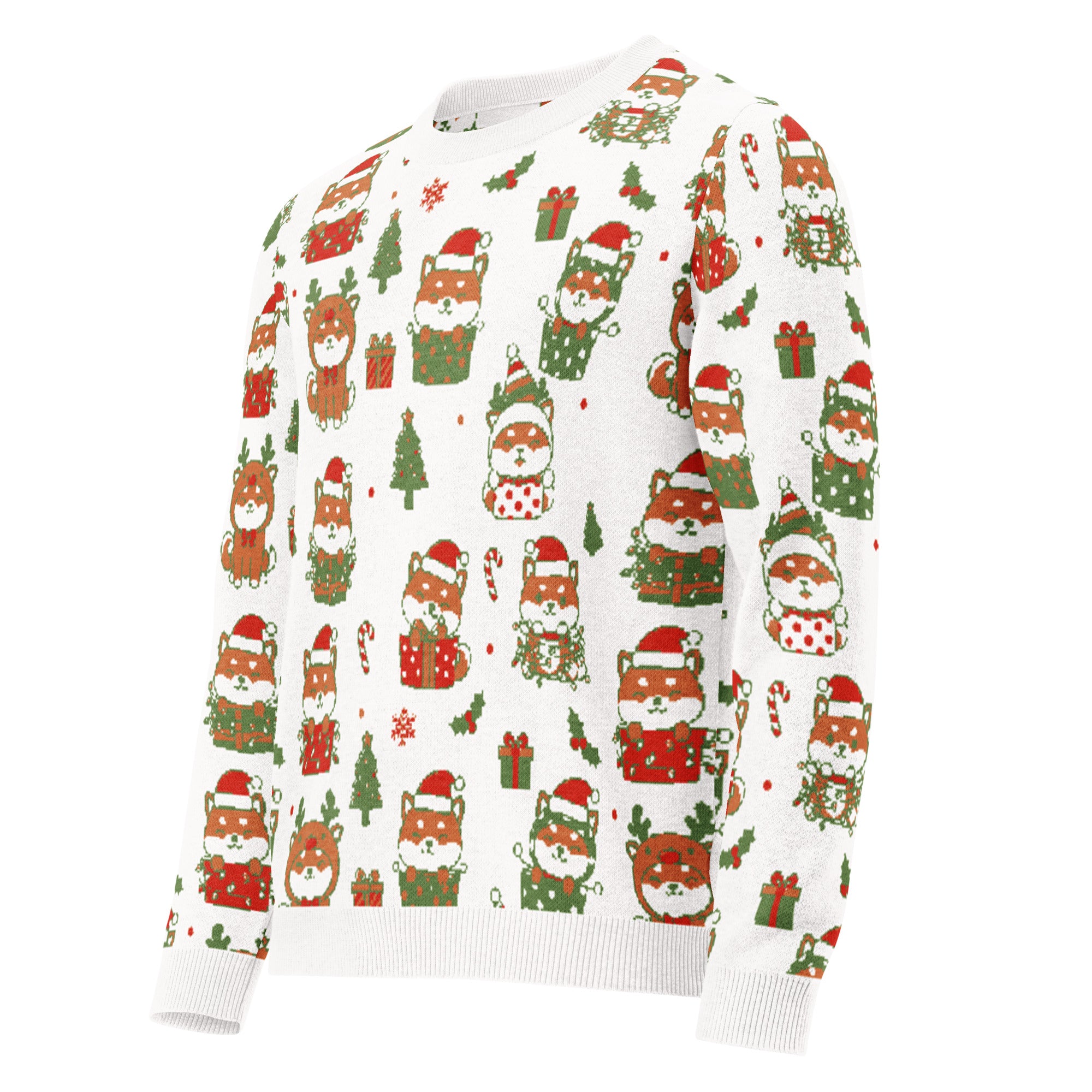 Shiba Inu Christmas Sweater | Matching Dog & Owner Ugly Holiday Sweater | Front