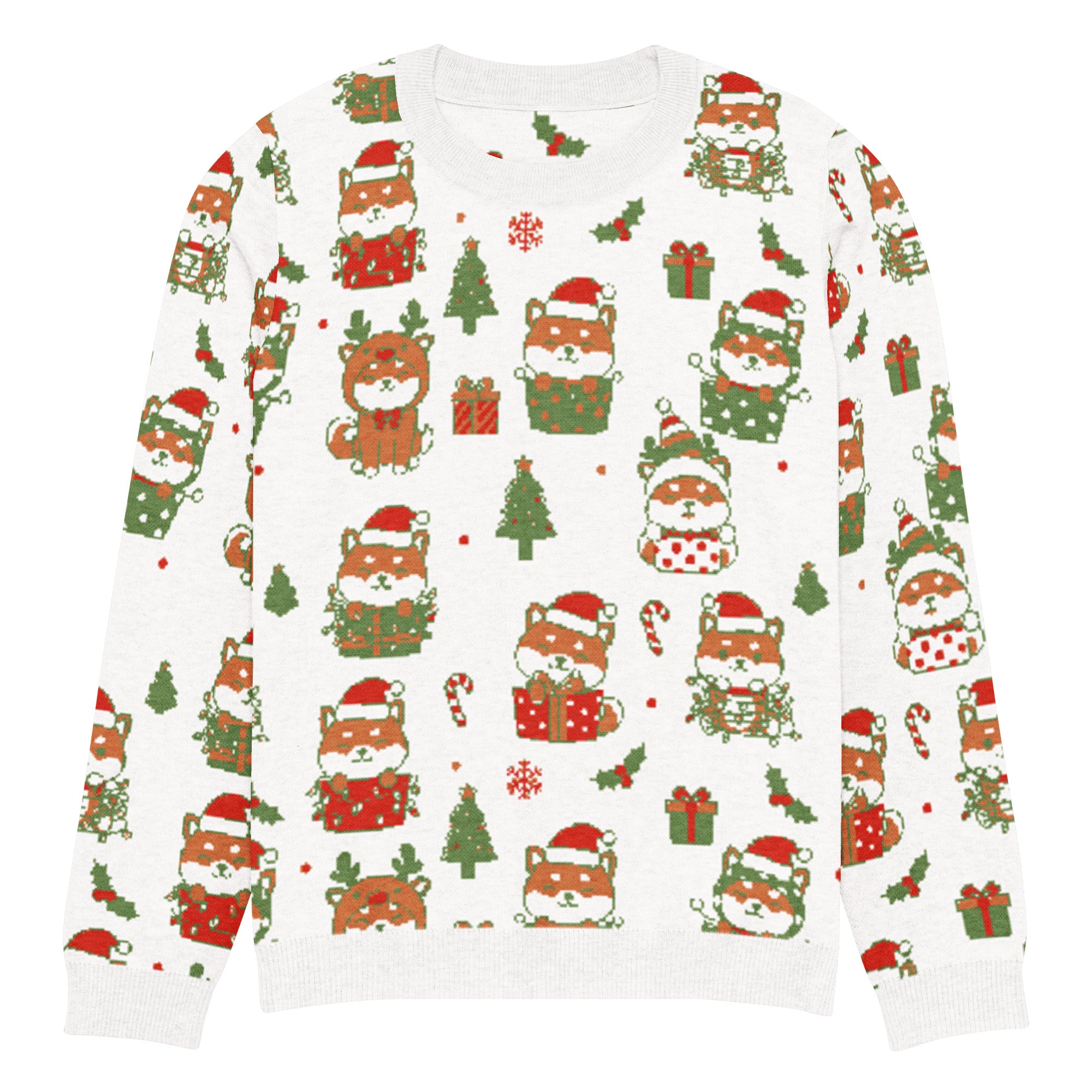Shiba Inu Christmas Sweater | Matching Dog & Owner Ugly Holiday Sweater | Front