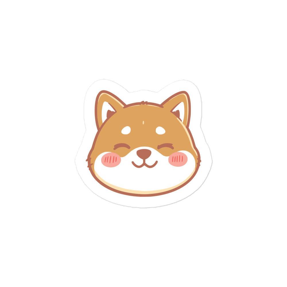 Smiley Shiba Sticker | Shiba Inu Smile Vinyl Decal Sticker | 3"x3"