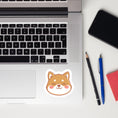 Load image into Gallery viewer, Cinnamon Bun Sticker | Shiba Inu Tail Vinyl Decal Sticker | 3"x3"
