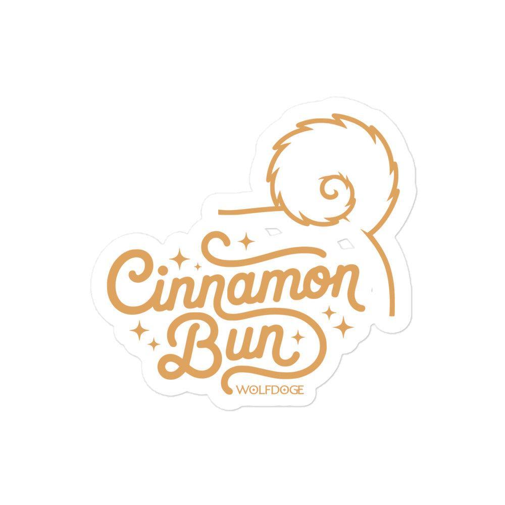 Cinnamon Bun Sticker | Shiba Inu Tail Vinyl Decal Sticker | 4"x4"