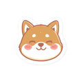 Load image into Gallery viewer, Smiley Shiba Sticker | Shiba Inu Smile Vinyl Decal Sticker | 4"x4"
