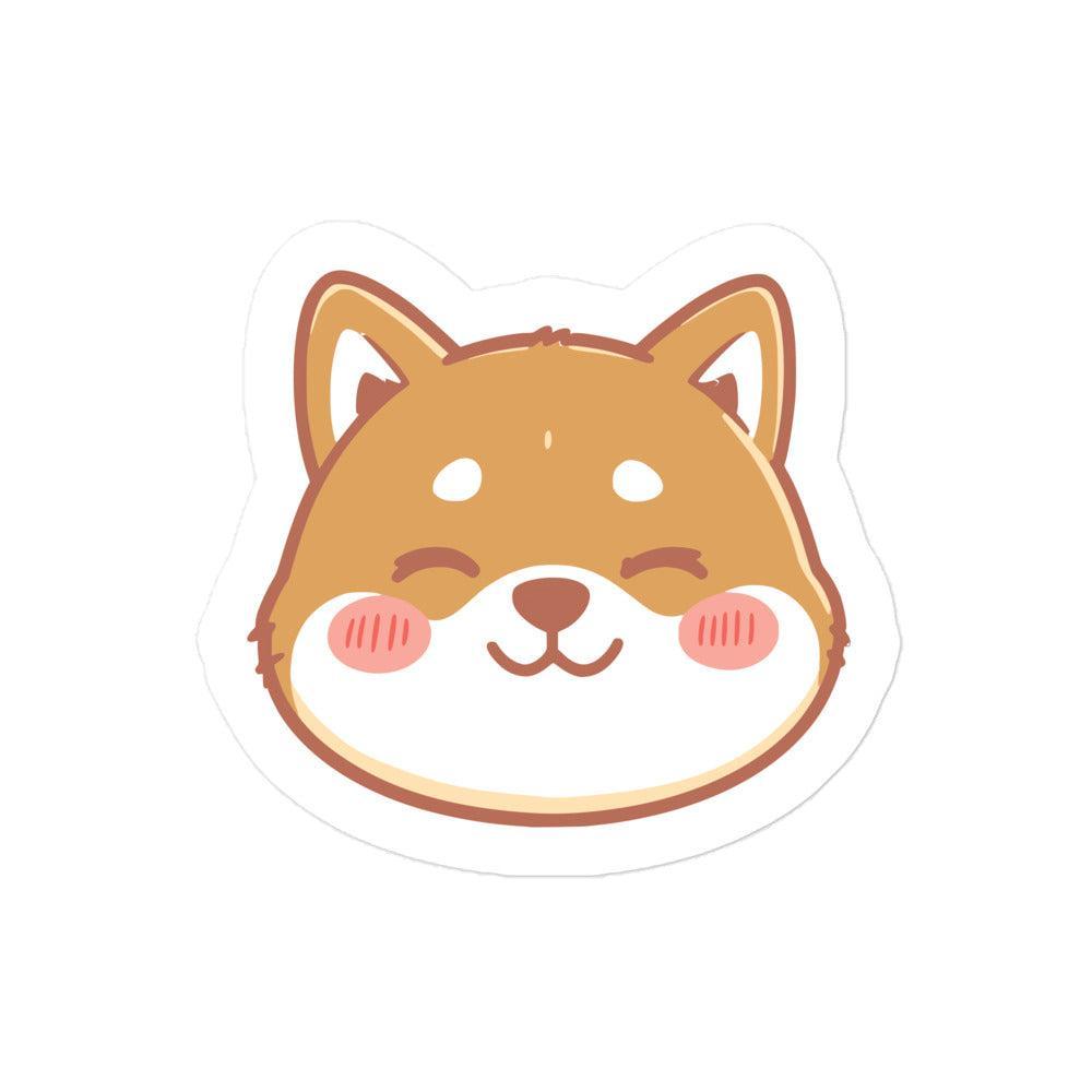 Smiley Shiba Sticker | Shiba Inu Smile Vinyl Decal Sticker | 4"x4"