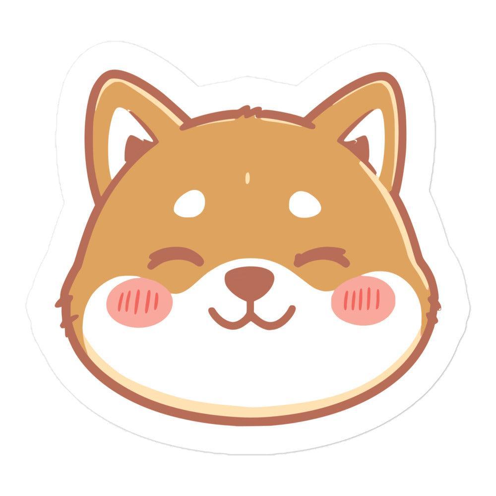 Smiley Shiba Sticker | Shiba Inu Smile Vinyl Decal Sticker | 5.5" x 5.5"