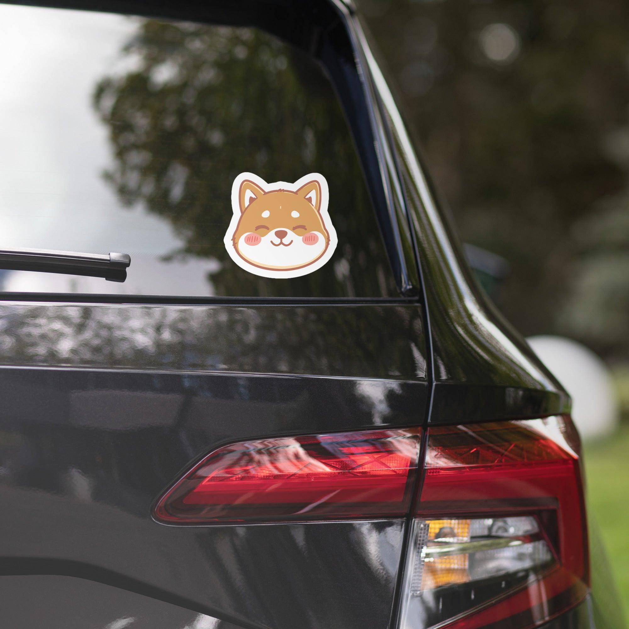 Smiley Shiba Sticker | Shiba Inu Smile Vinyl Decal Sticker | 5.5"x5.5"