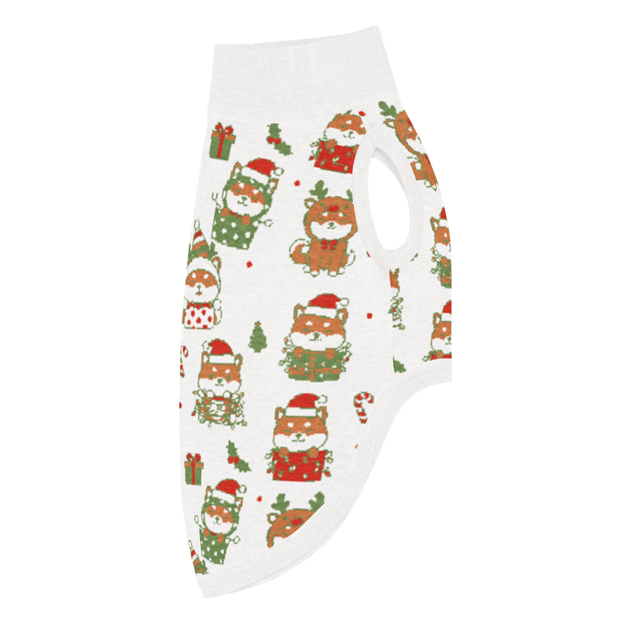 Shiba Inu Christmas Dog Sweater | Matching Dog & Owner Holiday Sweater | Side