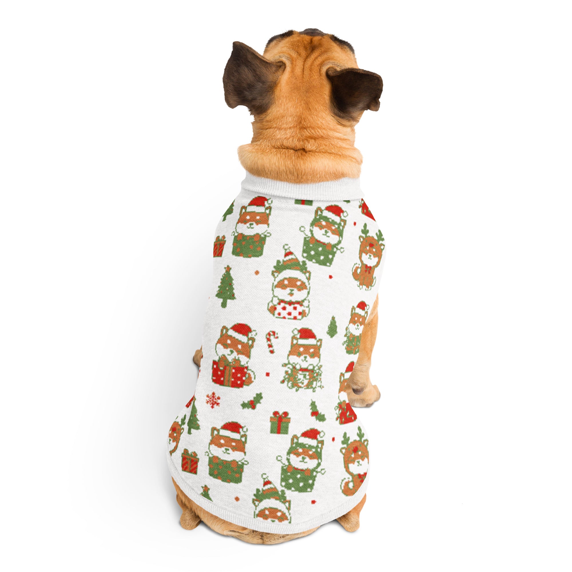 Shiba Inu Christmas Dog Sweater | Matching Dog & Owner Holiday Sweater | Back