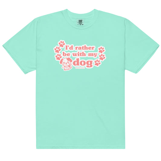 I'd Rather Be With My Dog Tee - Chalky Mint