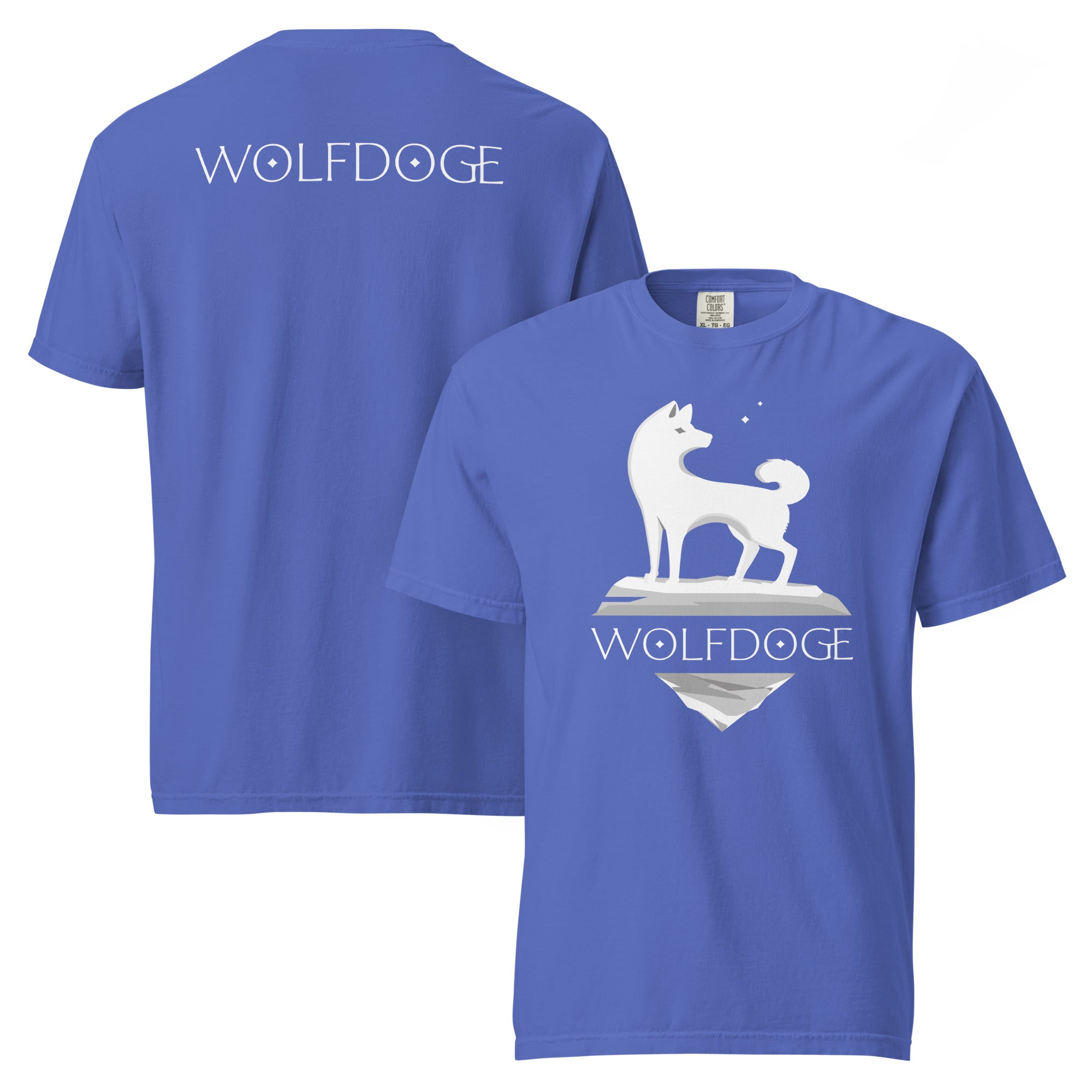Wolfdoge Shiba Inu Logo Tee - Flo Blue