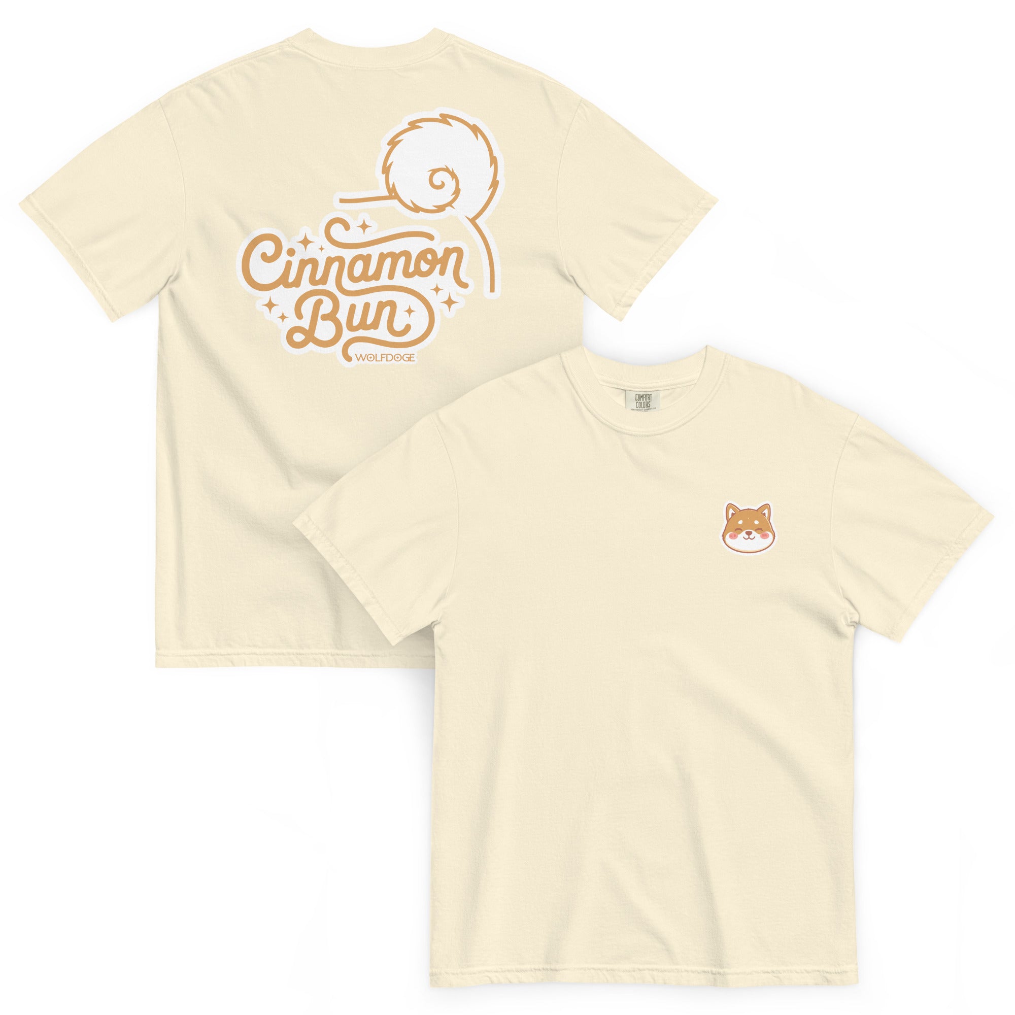 Cinnamon Bun Tee | Shiba Inu T-Shirt | Ivory