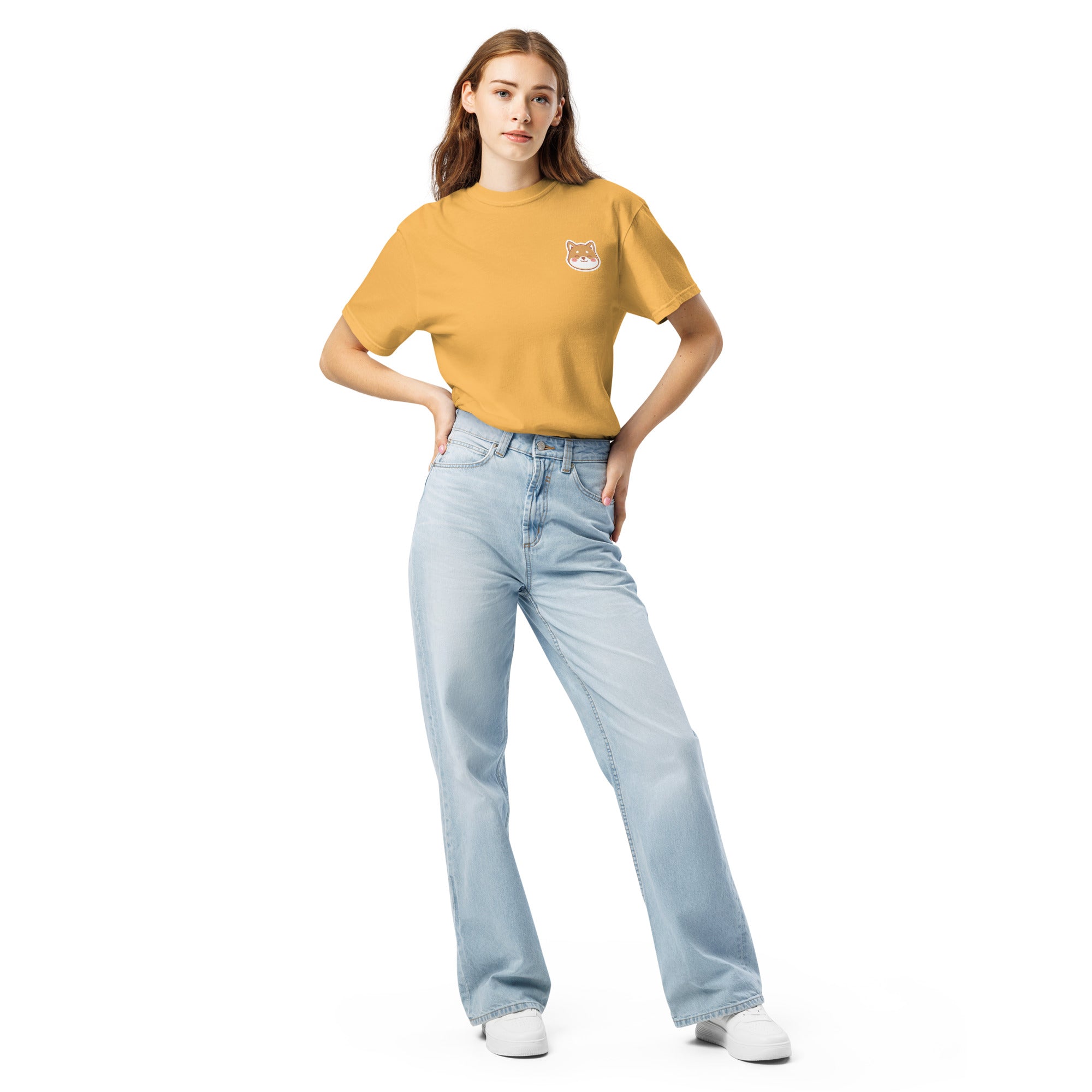 Cinnamon Bun Tee | Shiba Inu T-Shirt | Mustard