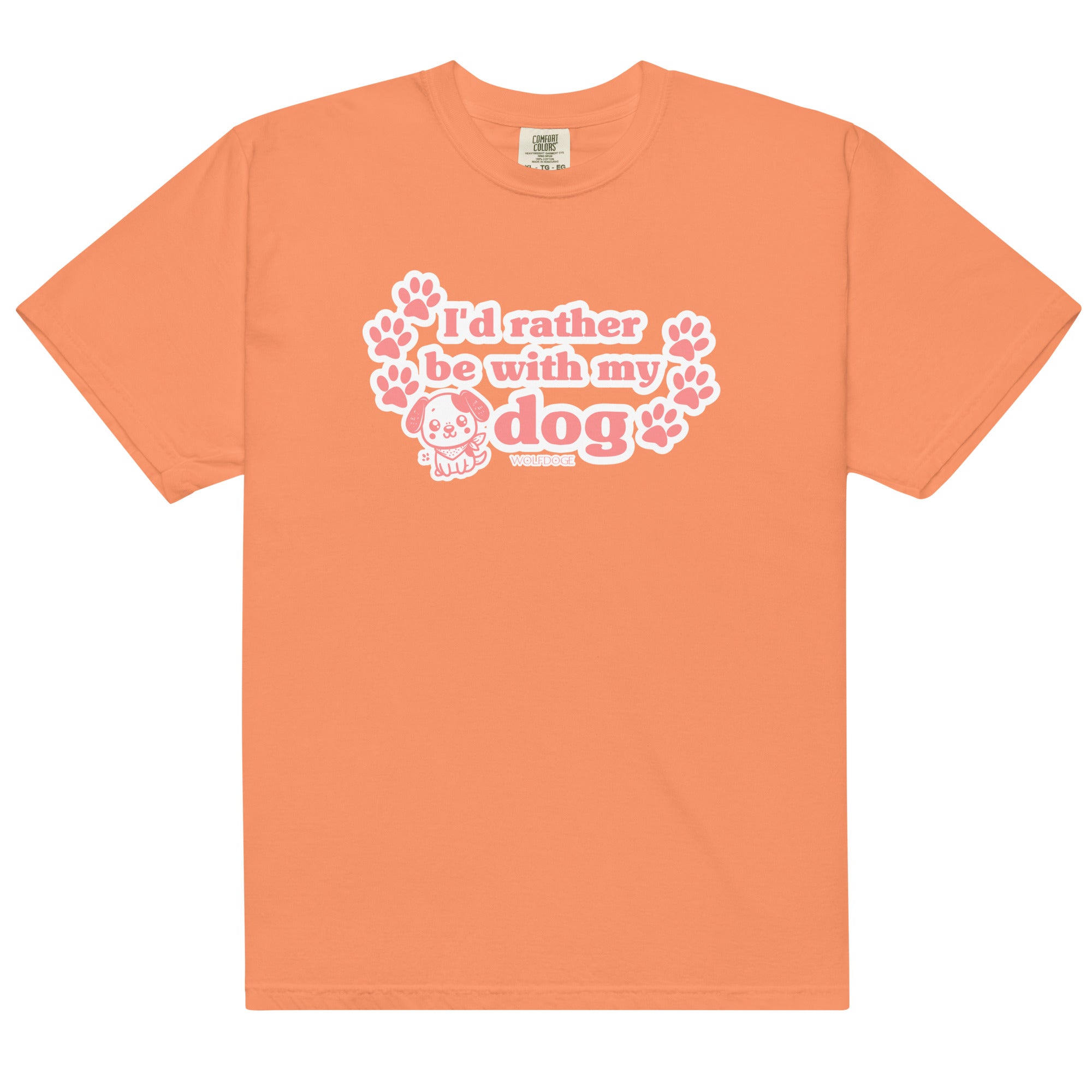 I'd Rather Be With My Dog Tee  - Terracotta