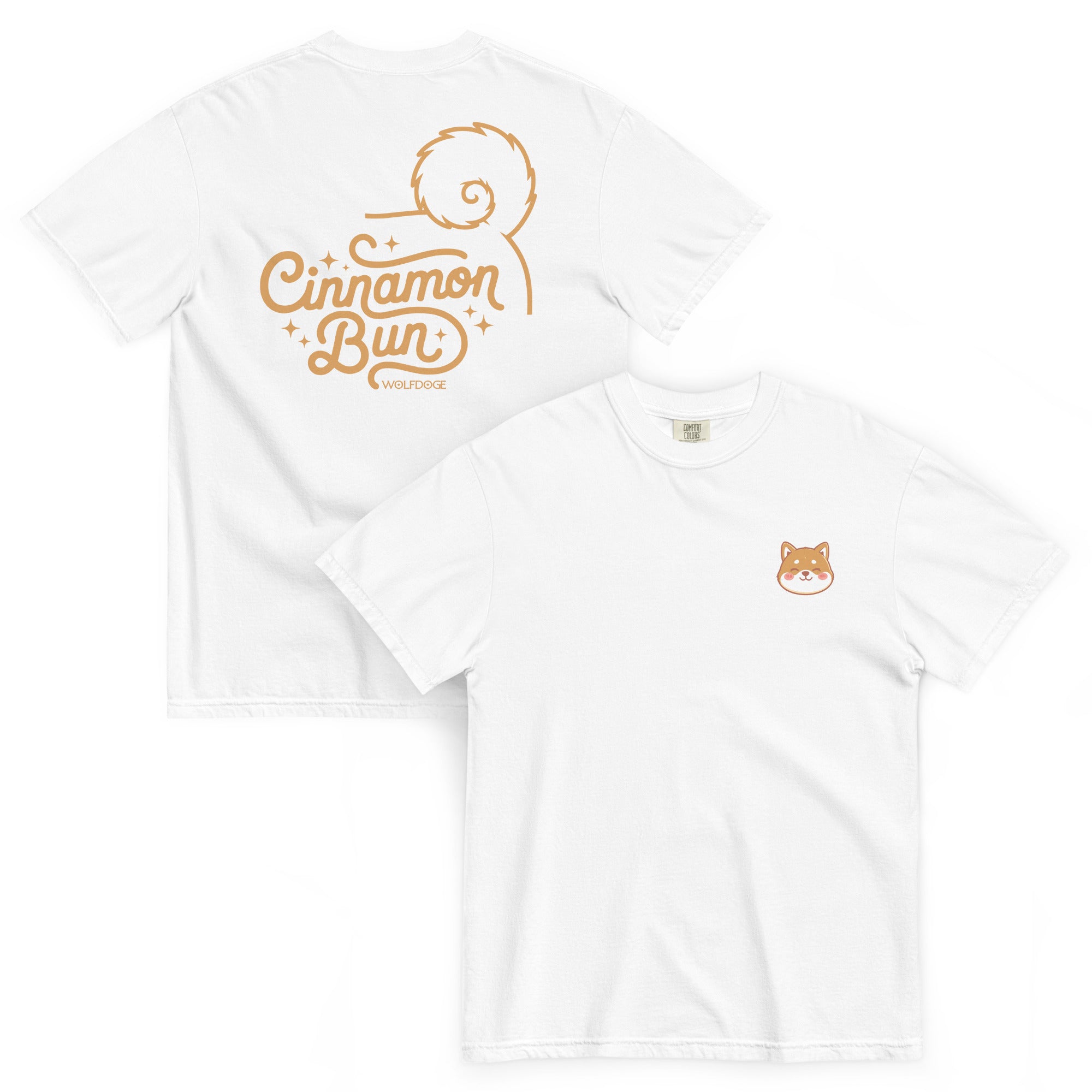 Cinnamon Bun Tee | Shiba Inu T-Shirt | White