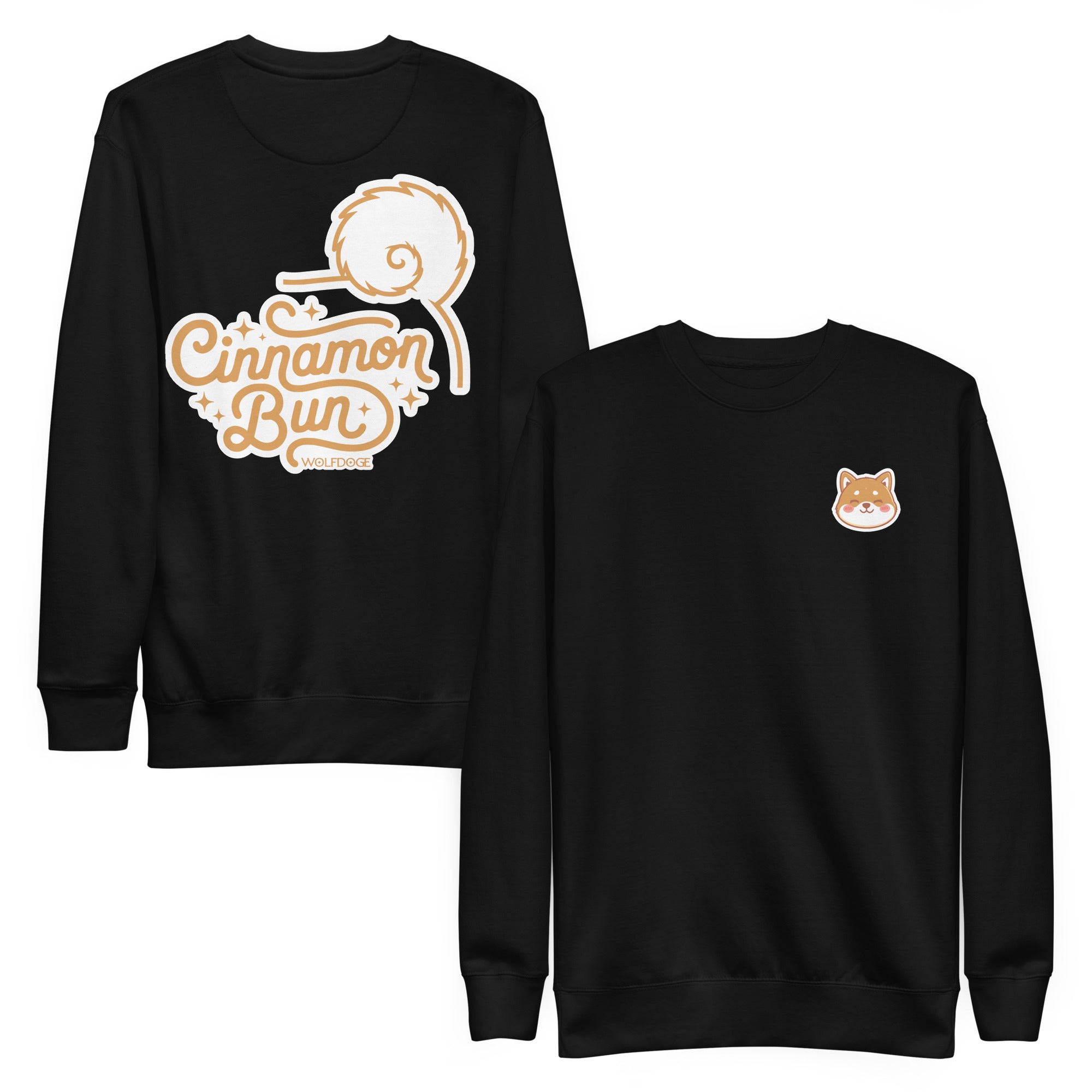 Cinnamon Bun Sweatshirt | Shiba Inu Sweatshirt | Black