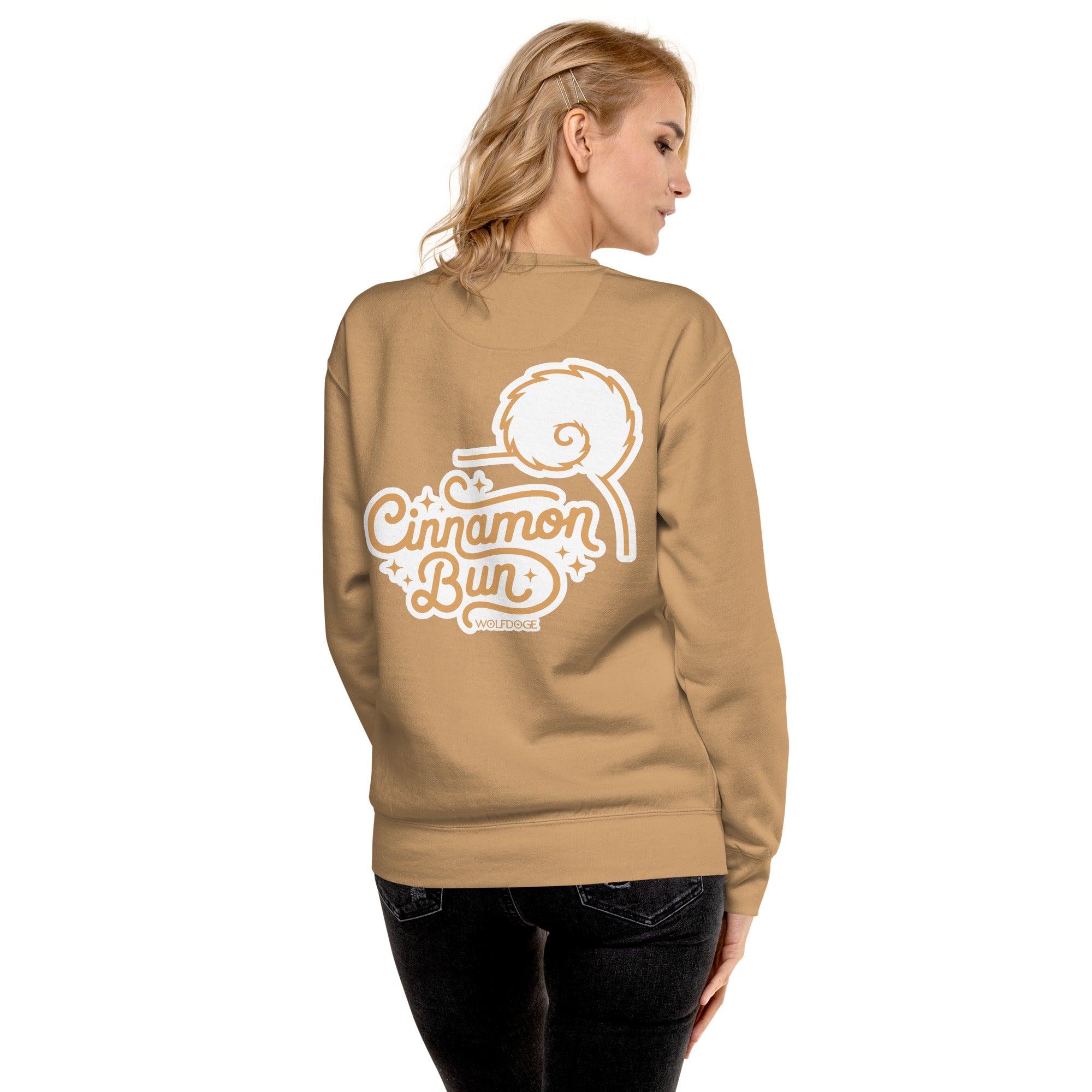 Cinnamon Bun Sweatshirt | Shiba Inu Sweatshirt | Khaki
