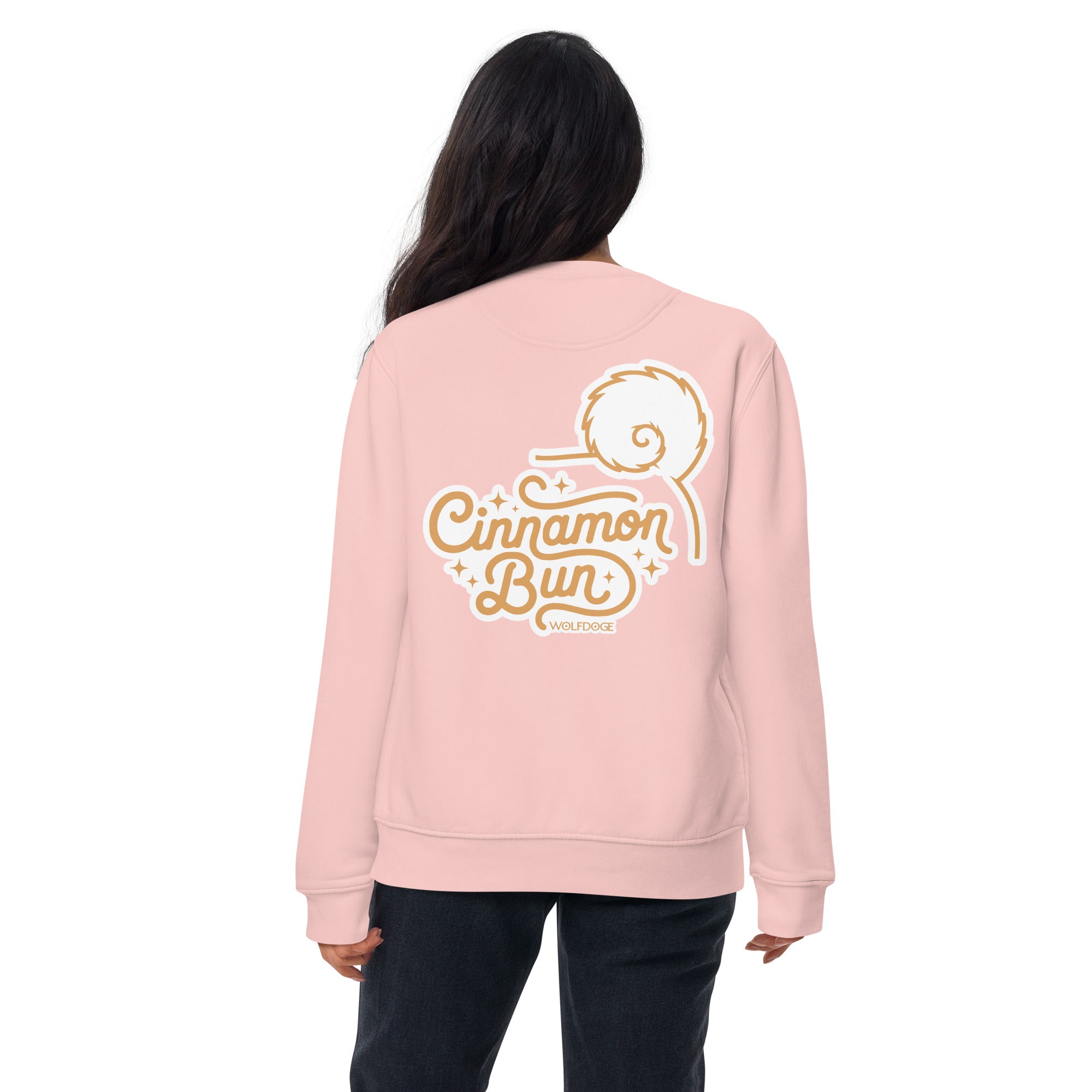 Cinnamon Bun Sweatshirt | Shiba Inu Sweatshirt | Light Pink